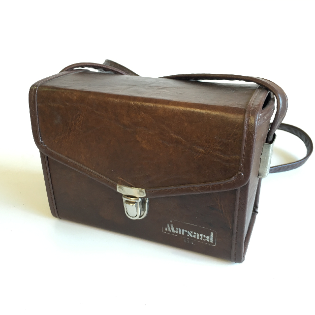 CAMERA CASE, Brown Vinyl Hard Case - Small Marsand